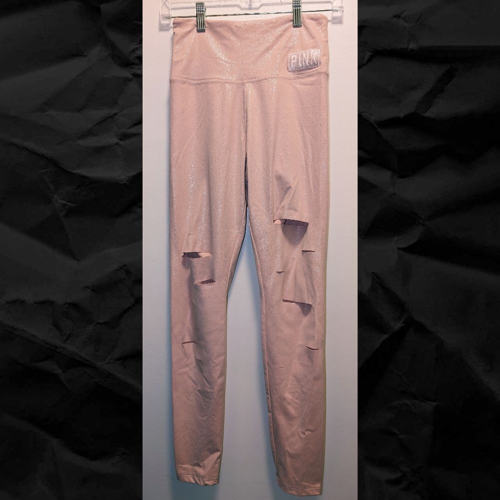 Victoria's Secret Pink Ultimate Foil Slash Leggings - NWOT - Picture 2 of 7